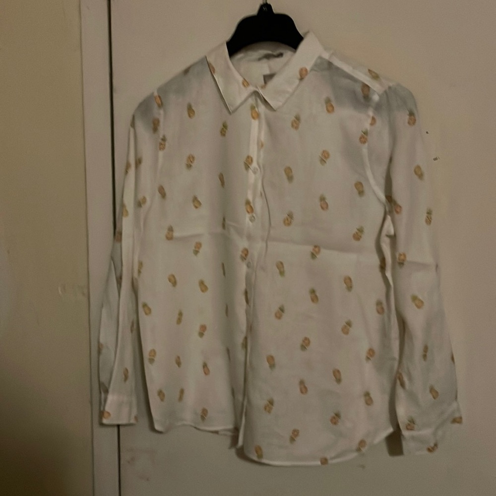 Linen Pineapple Blouse